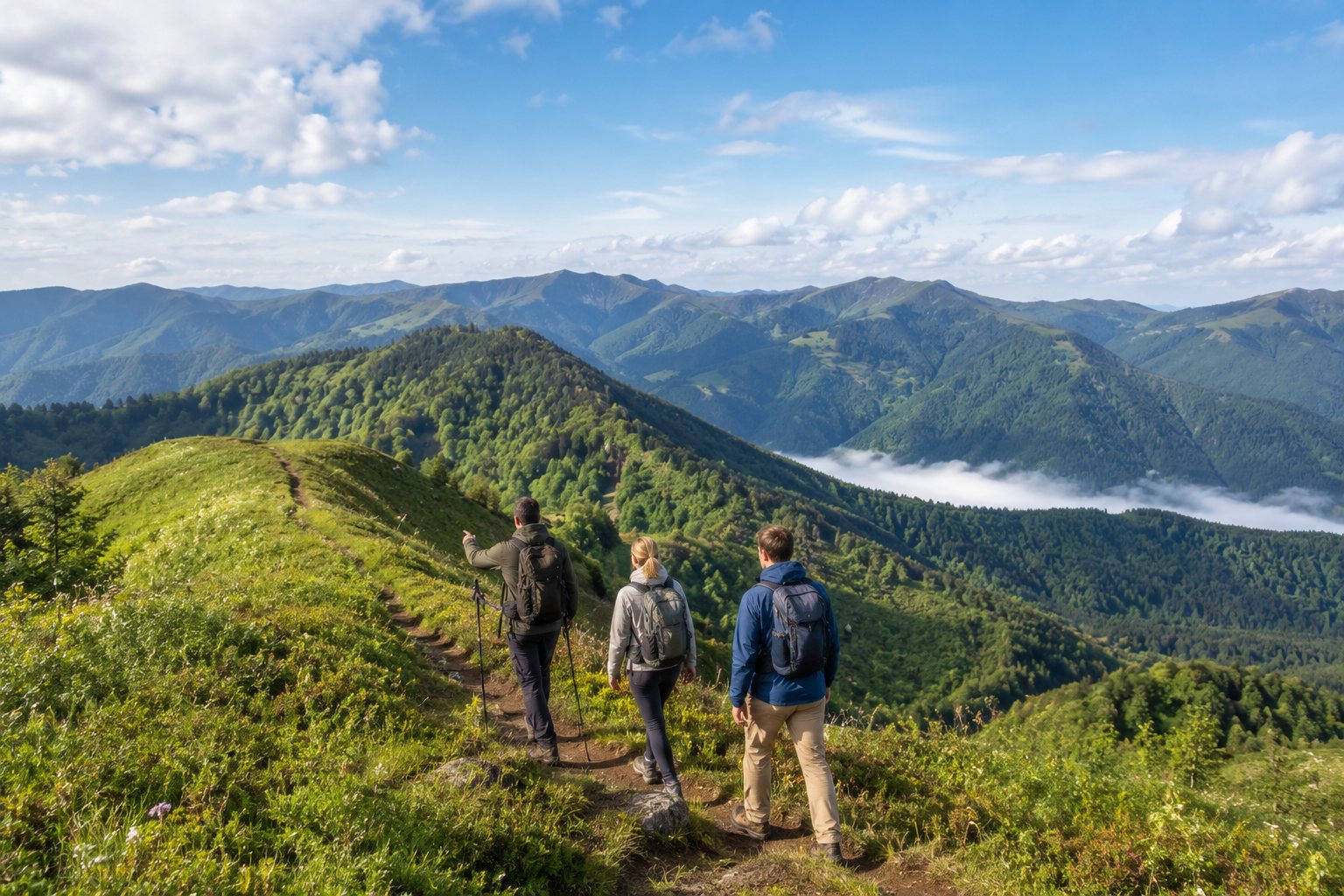 Szlak na grań zaczyna się przy furtce